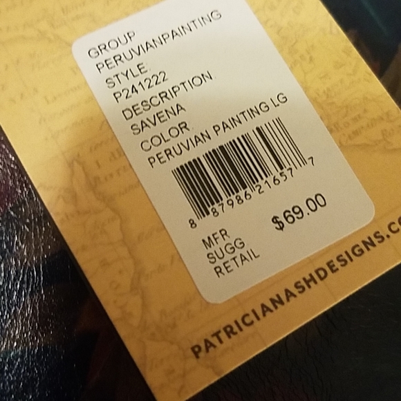 Patricia Nash savena  framed color Peruvian - Picture 2 of 5